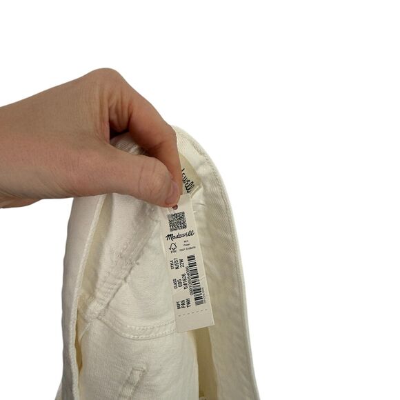 Madewell Plus Relaxed Denim Shorts Tile White Cut Off Summer NEW Womens Size 22W - Picture 9 of 9